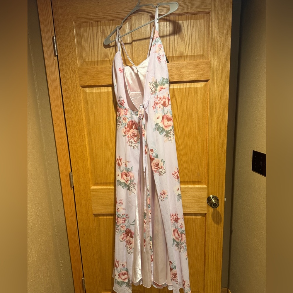 Lulus Elegantly inclined wrap dress